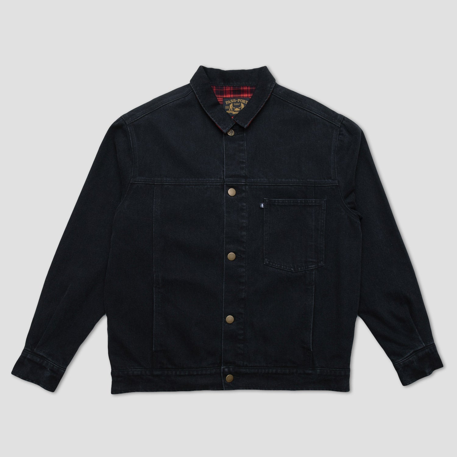 Passport Workers Club Lined Denim Jacket Black