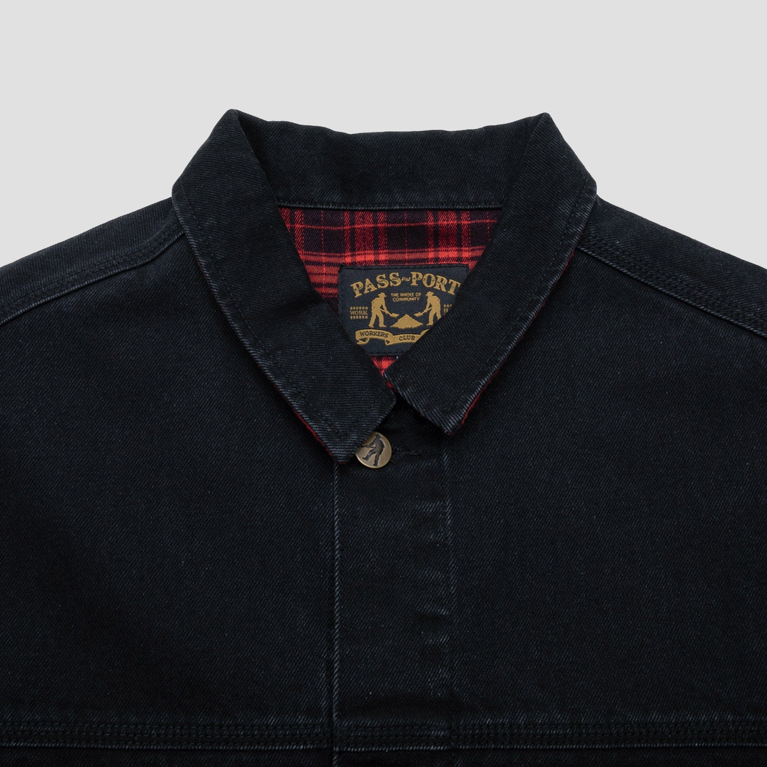 Passport Workers Club Lined Denim Jacket Black