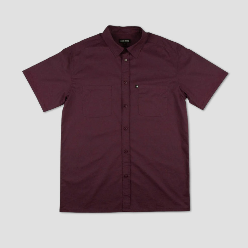 Passport Workers Shortsleeve Shirt Merlot