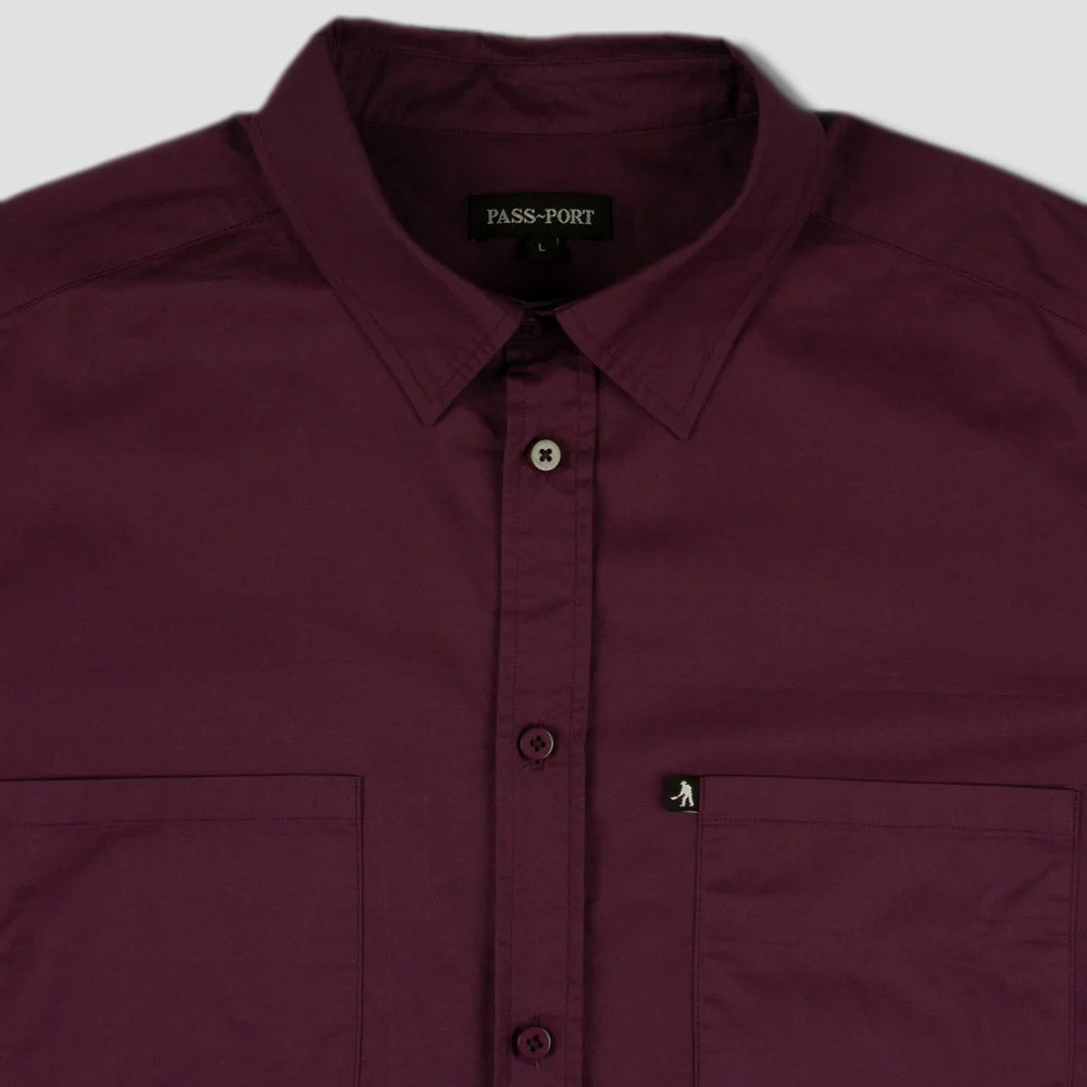 Passport Workers Longsleeve Shirt Merlot