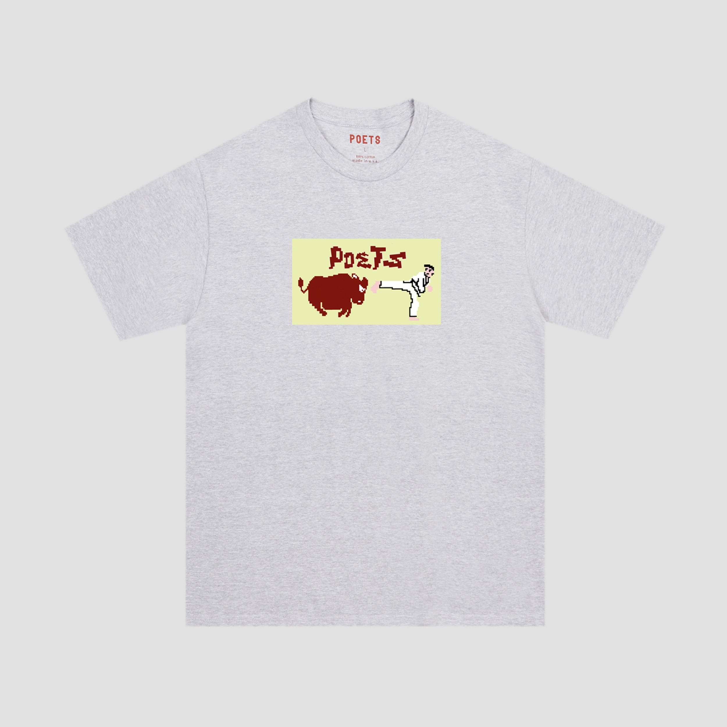 Poets Karate Champ T-Shirt Heather Grey