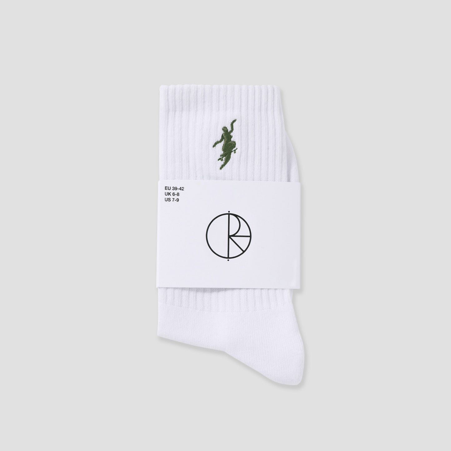 Polar Rib Socks No Comply White / Army Green