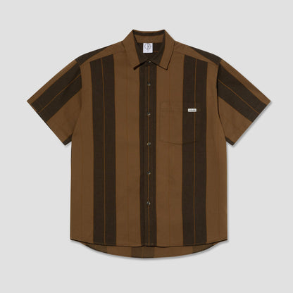 Polar Mitchell Shirt Brown Block Stripe