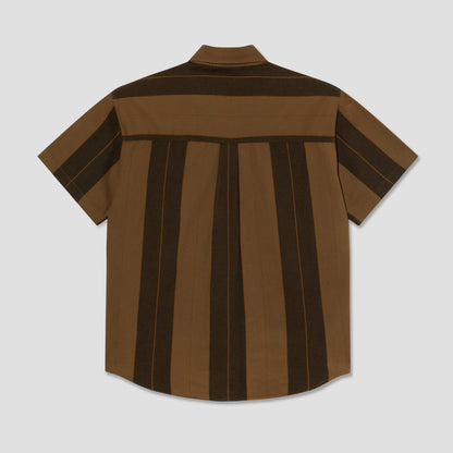 Polar Mitchell Shirt Brown Block Stripe