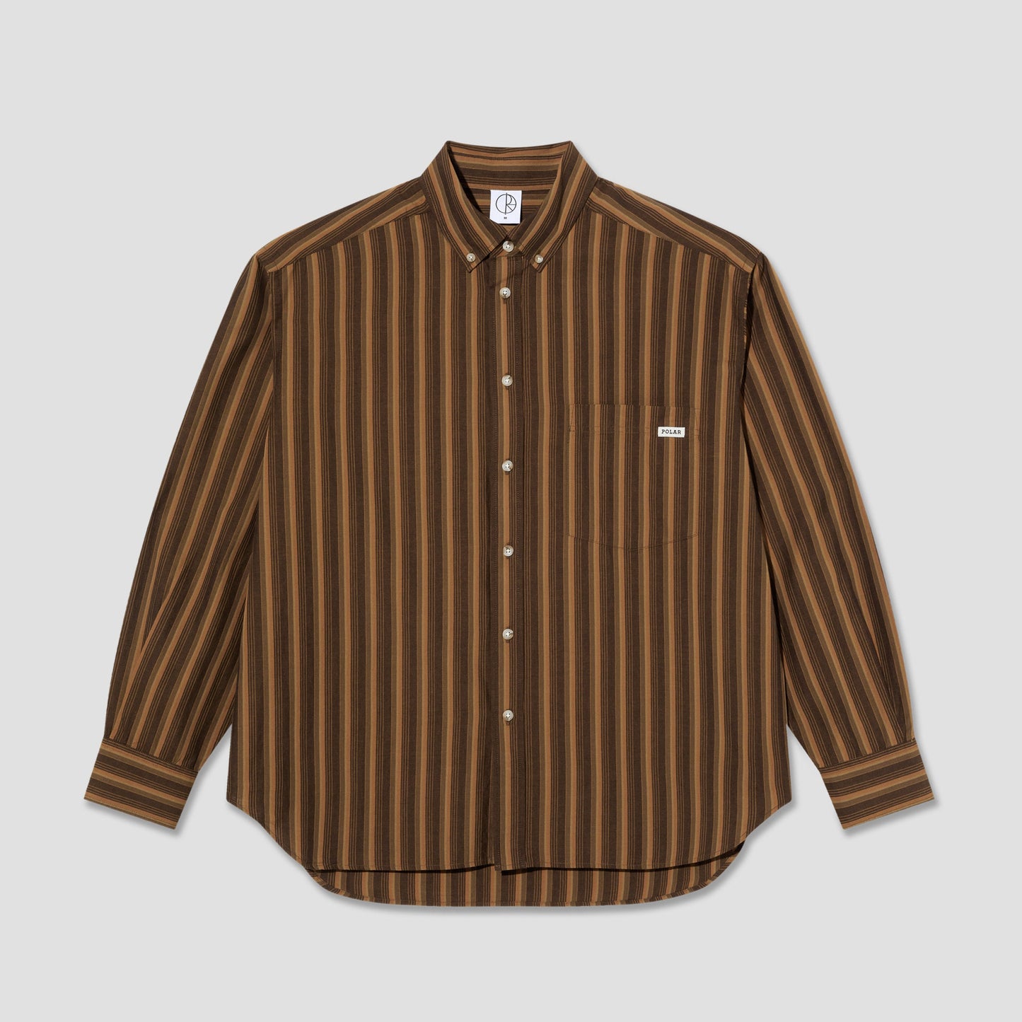 Polar Ben Longsleeve Shirt Brown Stripes