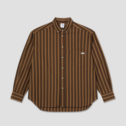 Polar Ben Longsleeve Shirt Brown Stripes