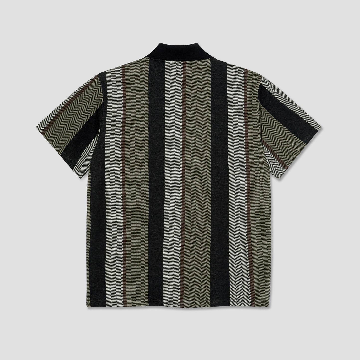 Polar Jacques Polo Shirt Herringbone Khaki Green