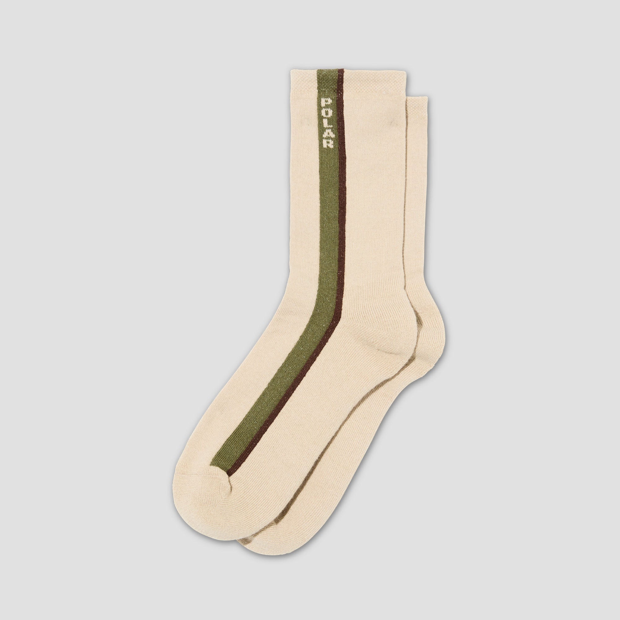 Polar Business Socks Side Stripe Beige