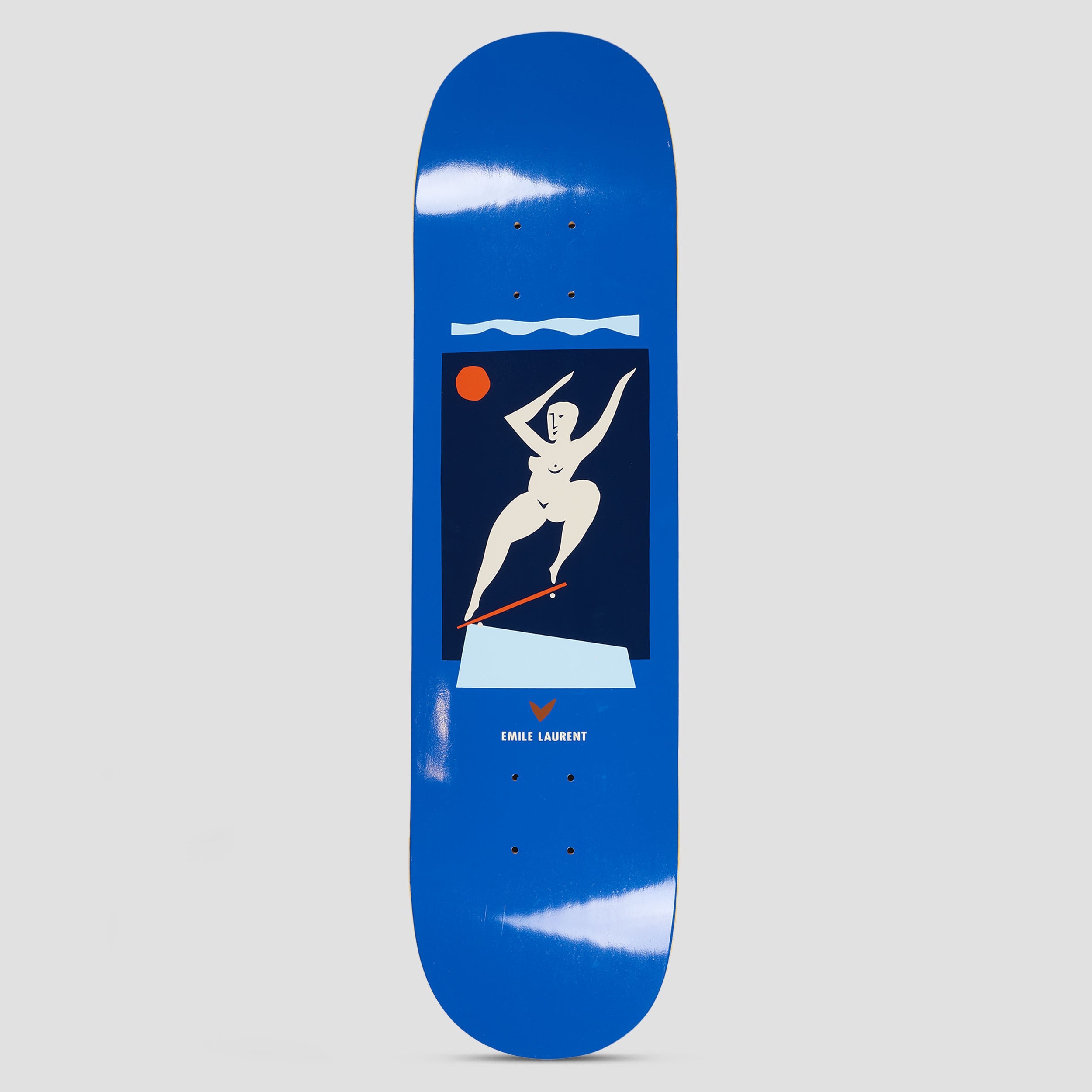 Polar 8.5 Short Emile Laurent Crooks Skateboard Deck Blue