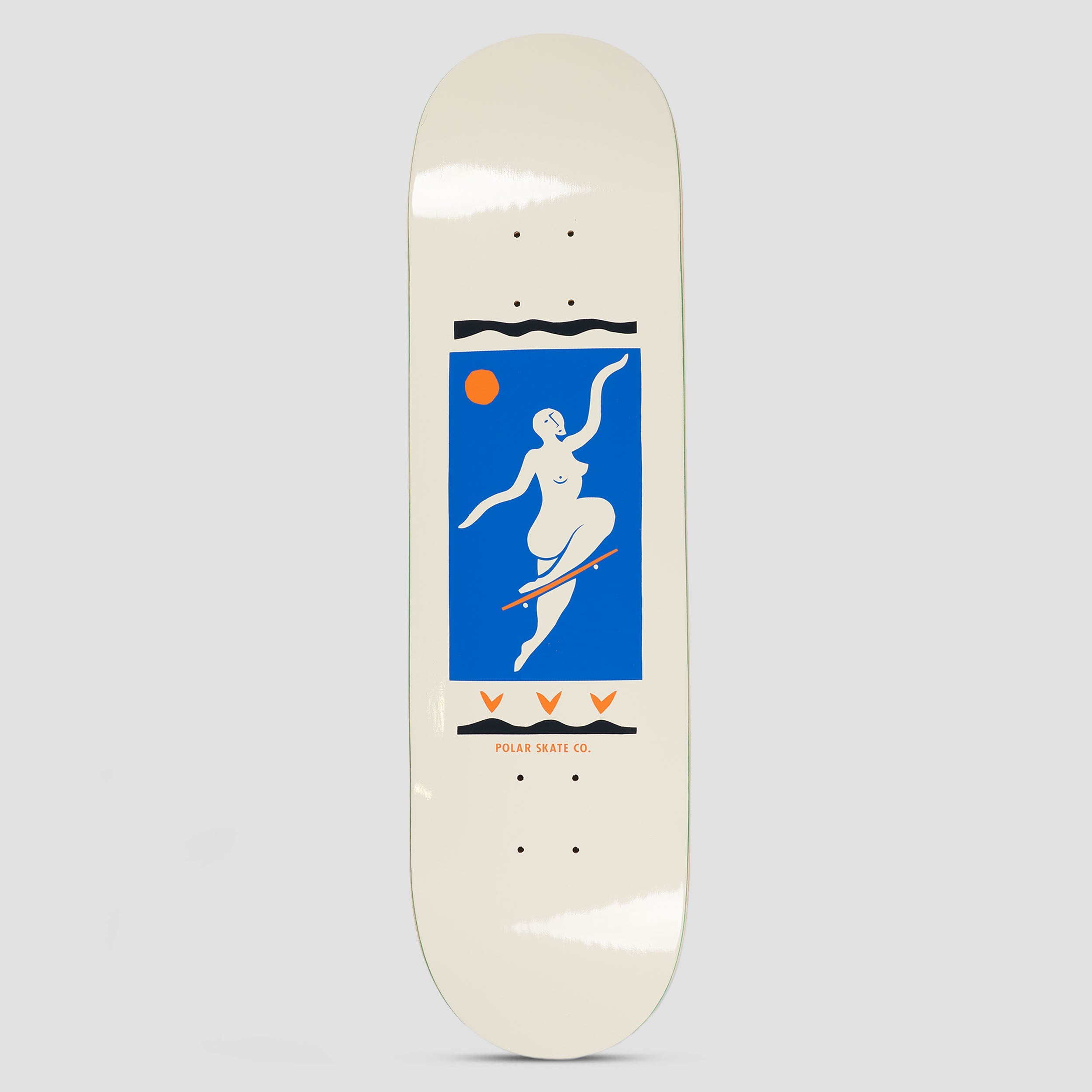 Polar 8.75 Team No Comply Skateboard Deck Cream