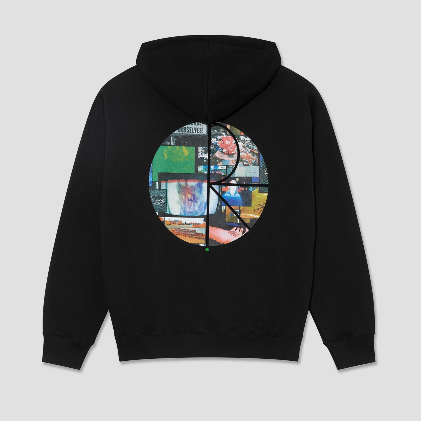 Polar Dave Fill Logo Ourselves Collage Hoodie Black