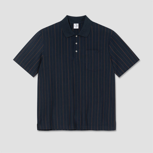 Polar Fancy Polo Shirt Navy / Brown