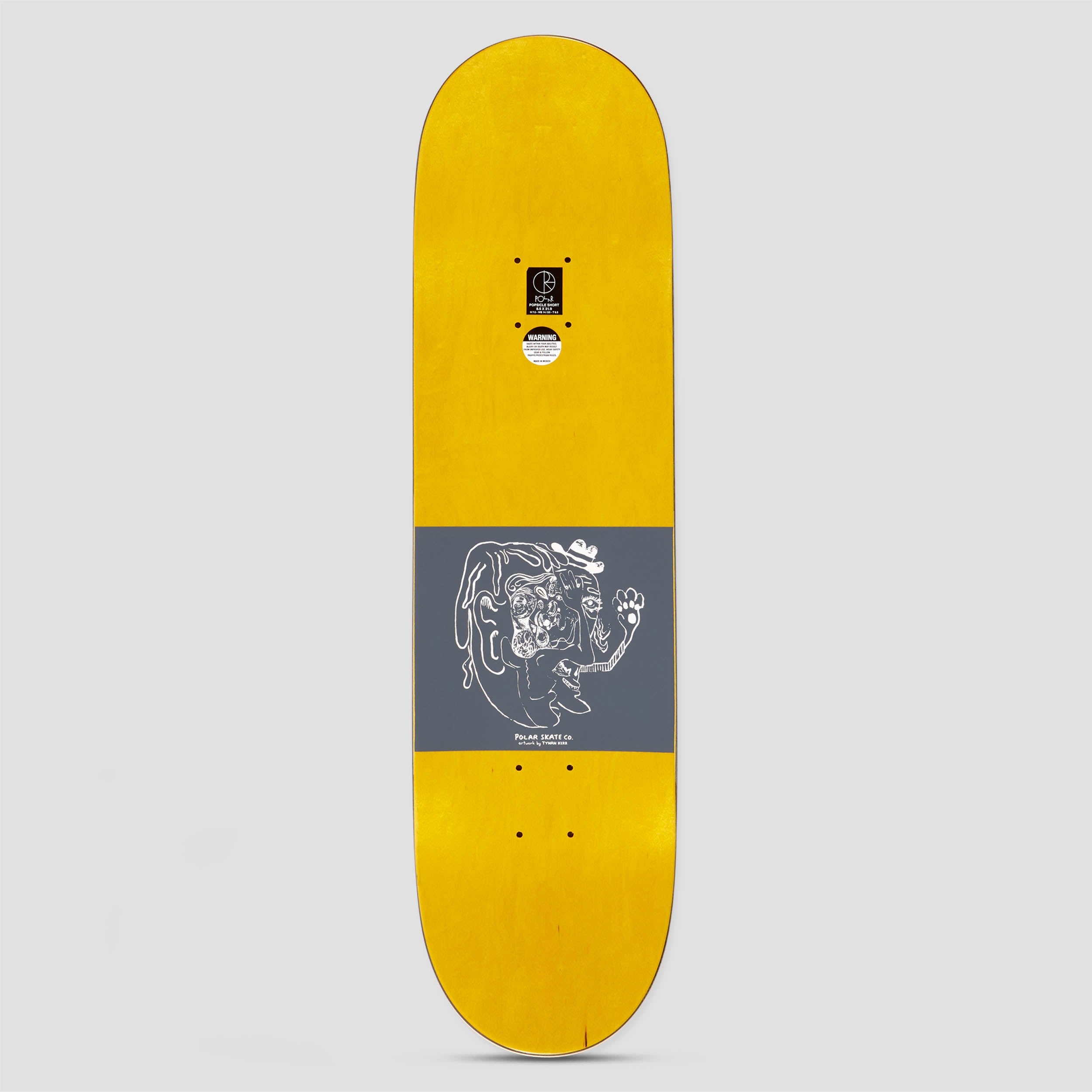 Polar 8.5 Short Dane Brady Time Travellers Skateboard Deck Blue