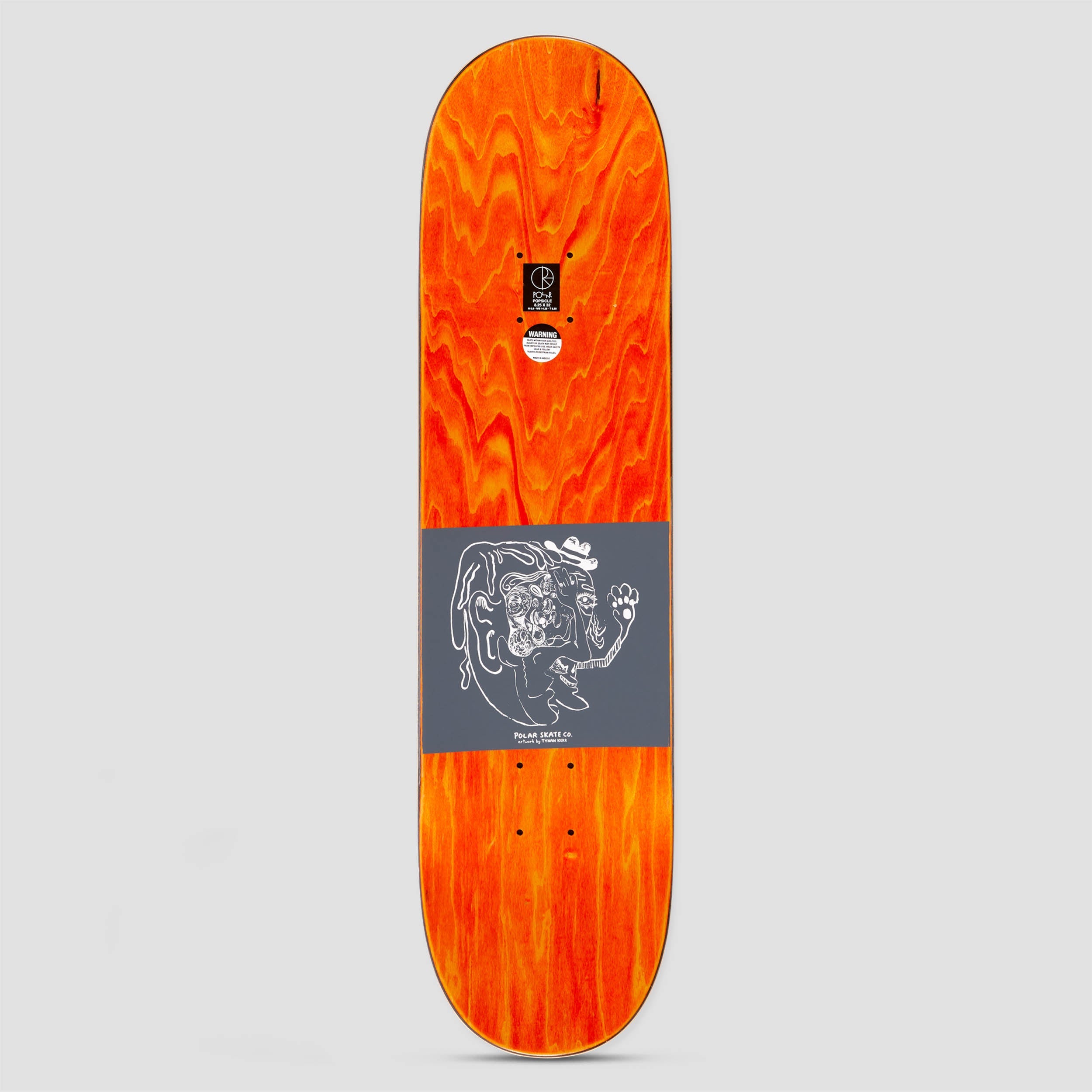 Polar 8.25 Dane Brady Time Travellers Skateboard Deck Brown