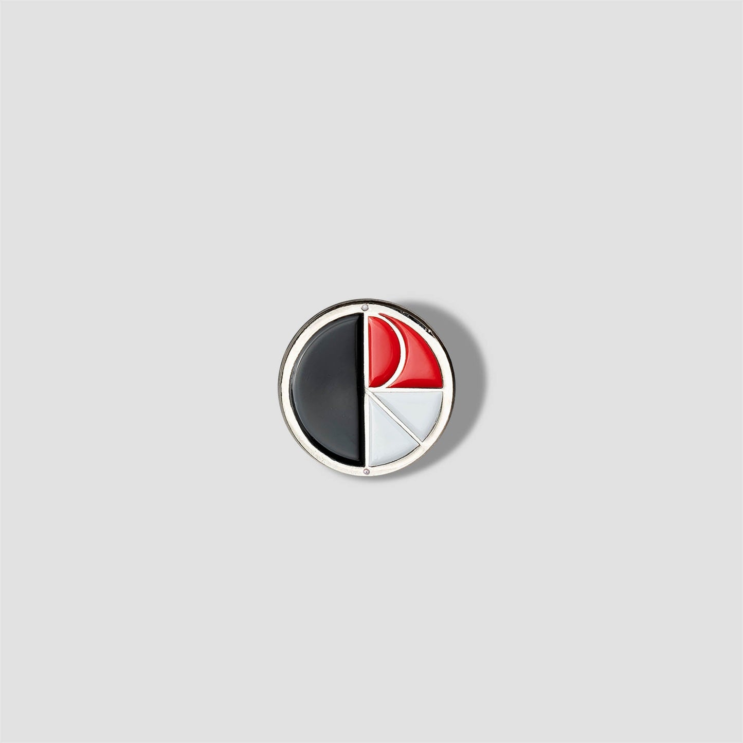 Polar Fill Logo Pin Silver / Black / Red