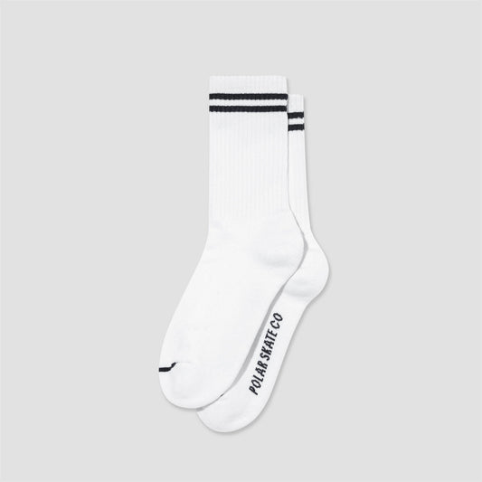 Polar Rib 2 Stripes Socks White / Black