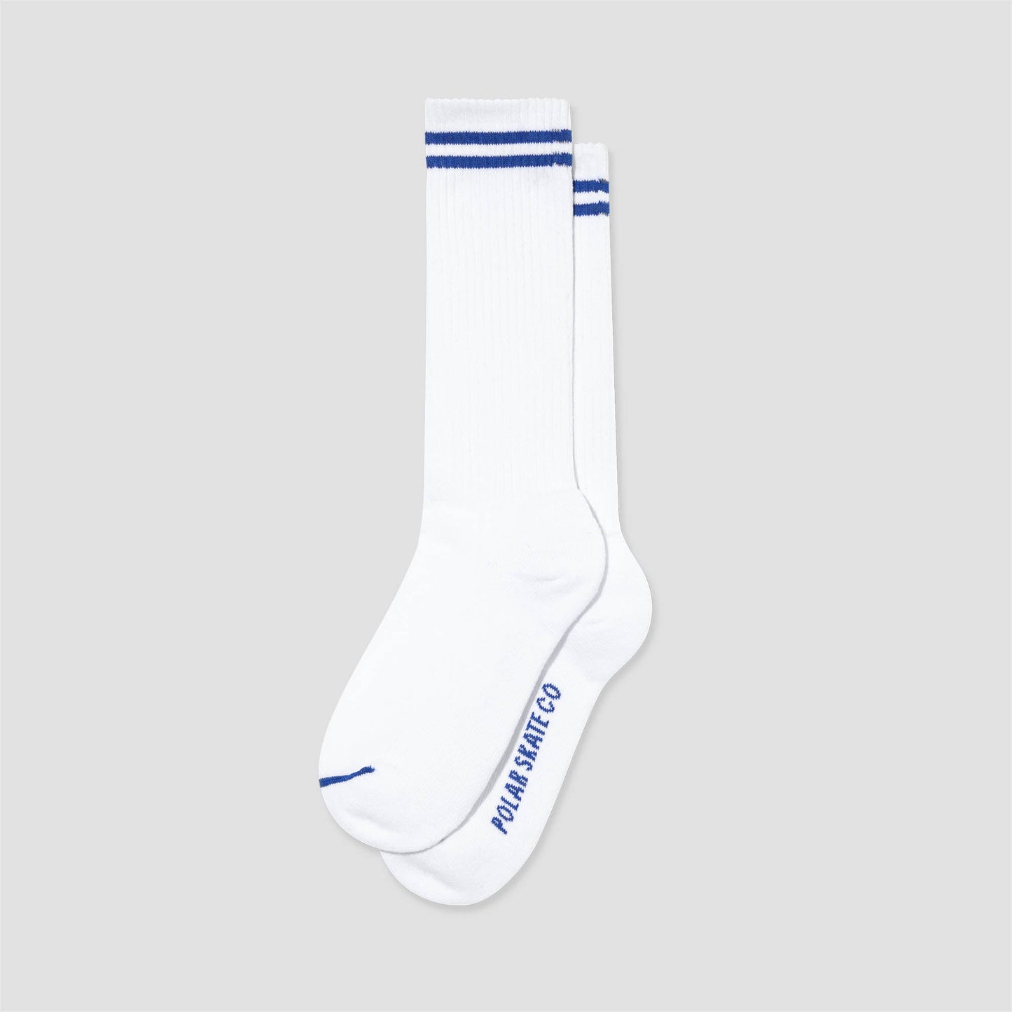 Polar Rib 2 Stripes Long Socks White / Blue