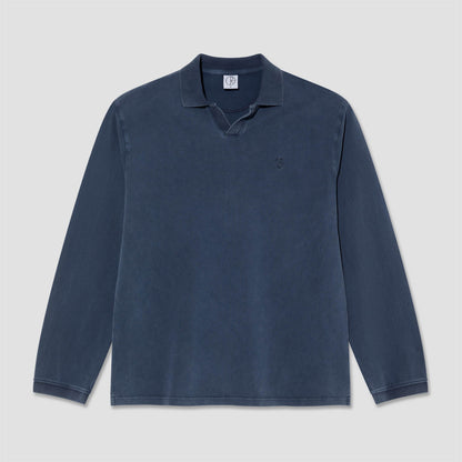 Polar Serge Polo Longsleeve Shirt Blue