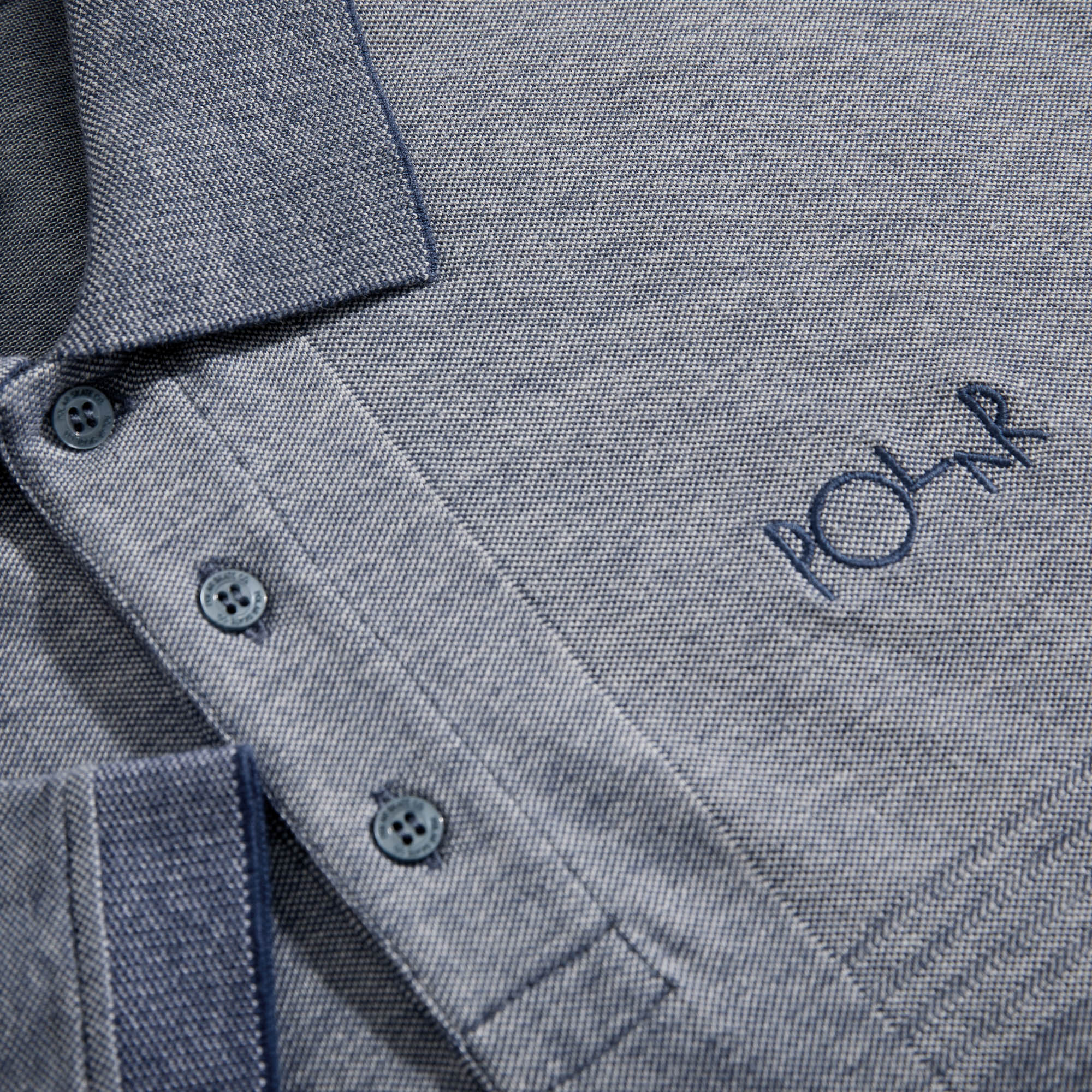 Polar Pique Surf Polo Shirt Heather Blue