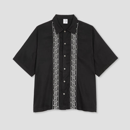 Polar Skate Co Bowling Shirt Double P Black / White