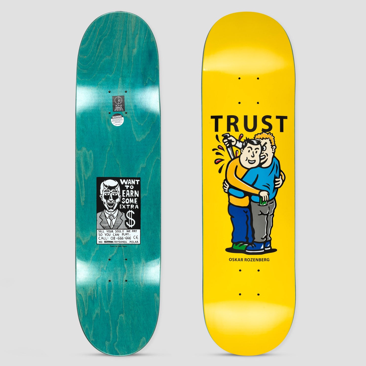 Polar 8.375 Oskar Rozenberg Trust Skateboard Deck