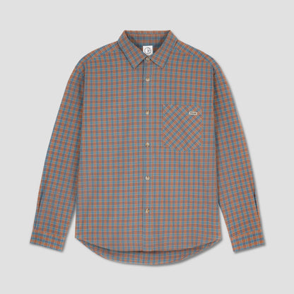 Polar Skate Co Mitchell Longsleeve Shirt Blue / Rust