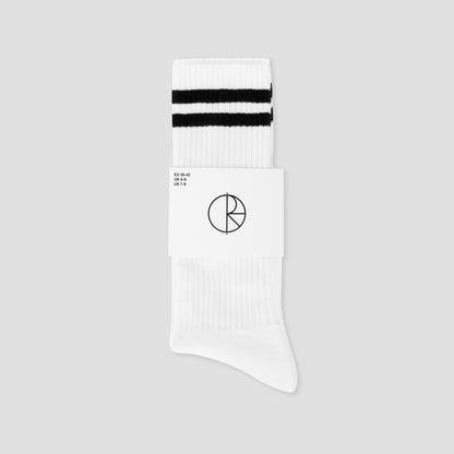 Polar Happy Sad Socks Long White