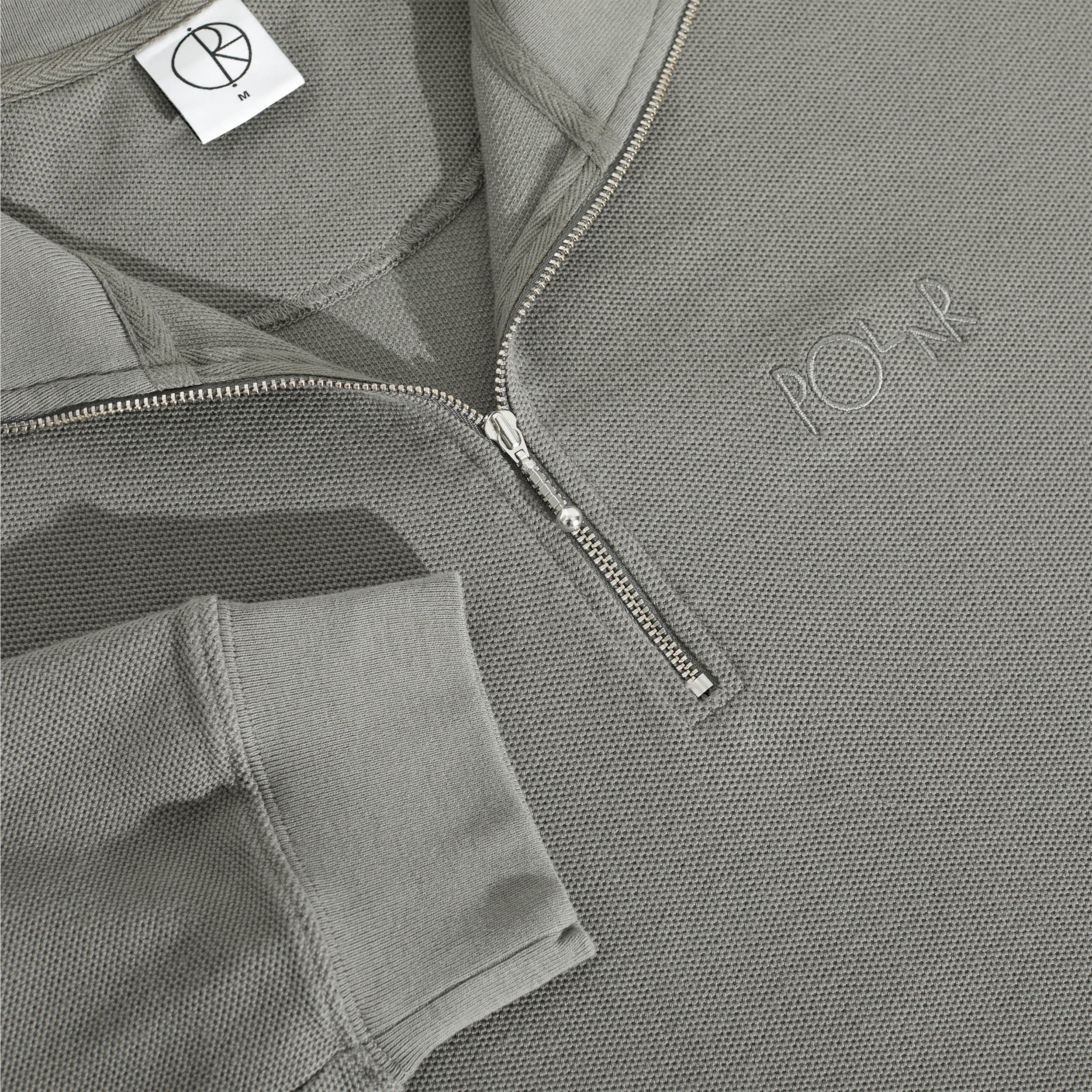 Polar Pique Half Zip Longsleeve Shirt Grey