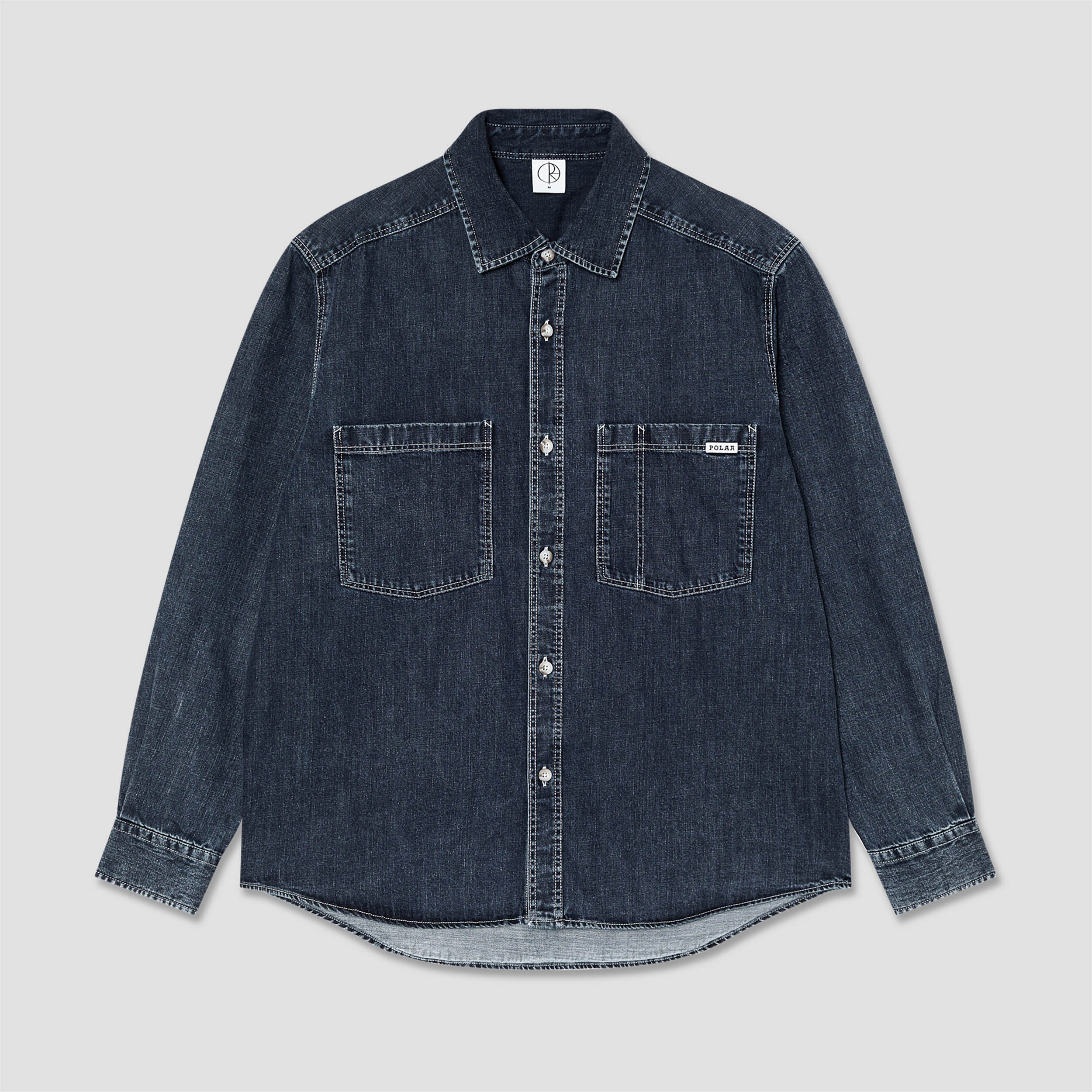 Polar Mike Longsleeve Shirt Denim Washed Blue