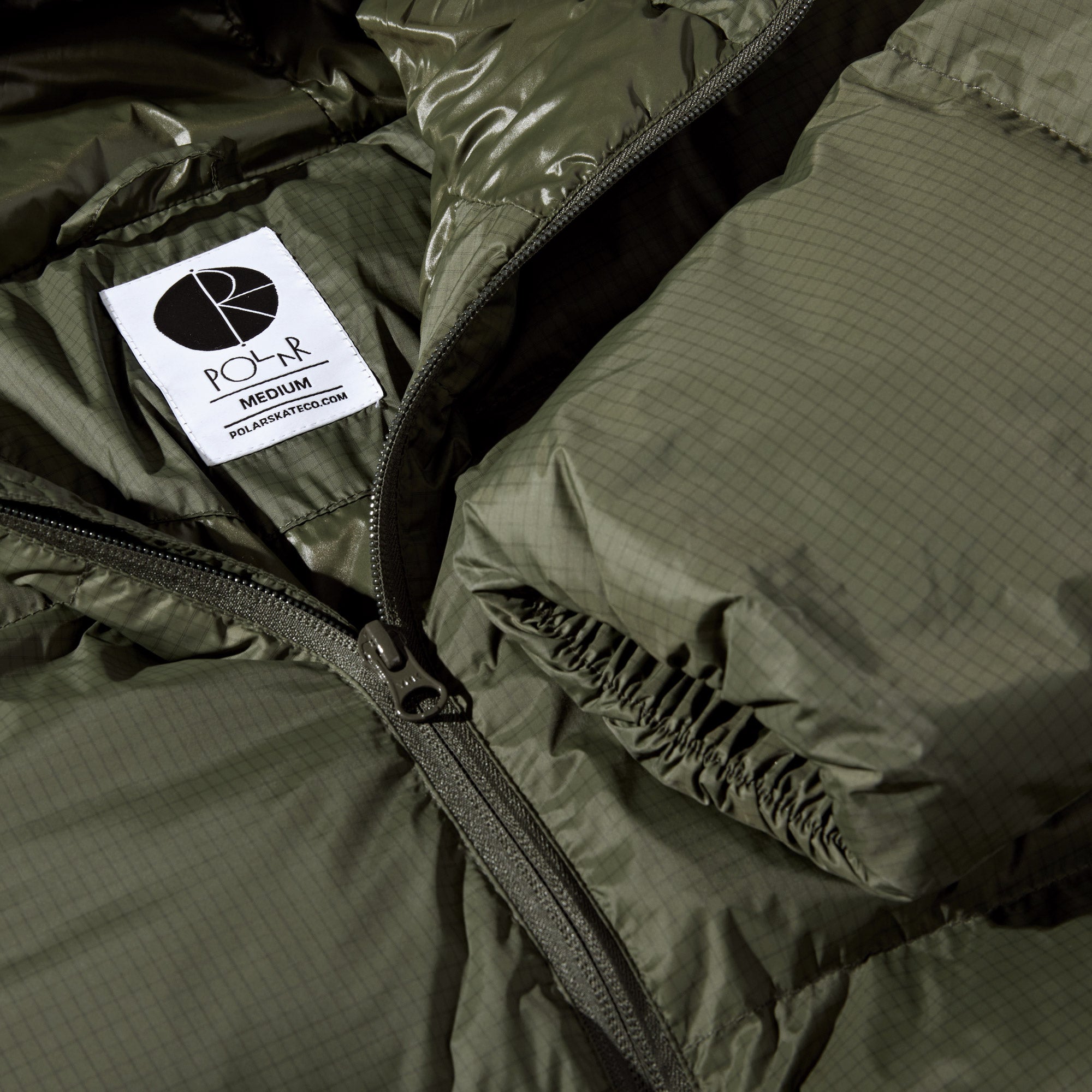 Polar Ripstop Soft Puffer Grey Jacket Green