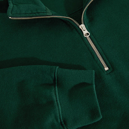 Polar Frankie Half Zip Sweater Crew Dark Emerald