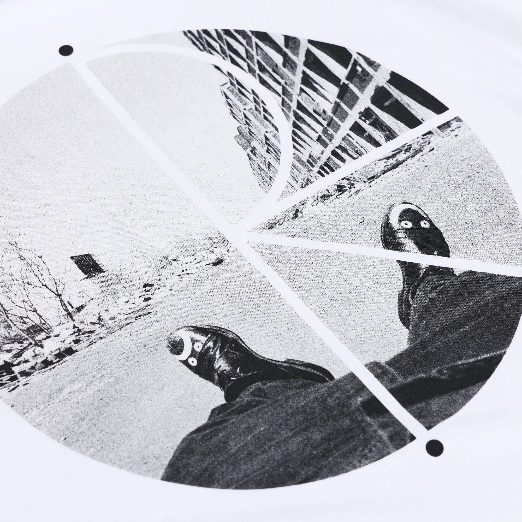 Polar Fill Logo Happy Sad T-Shirt White