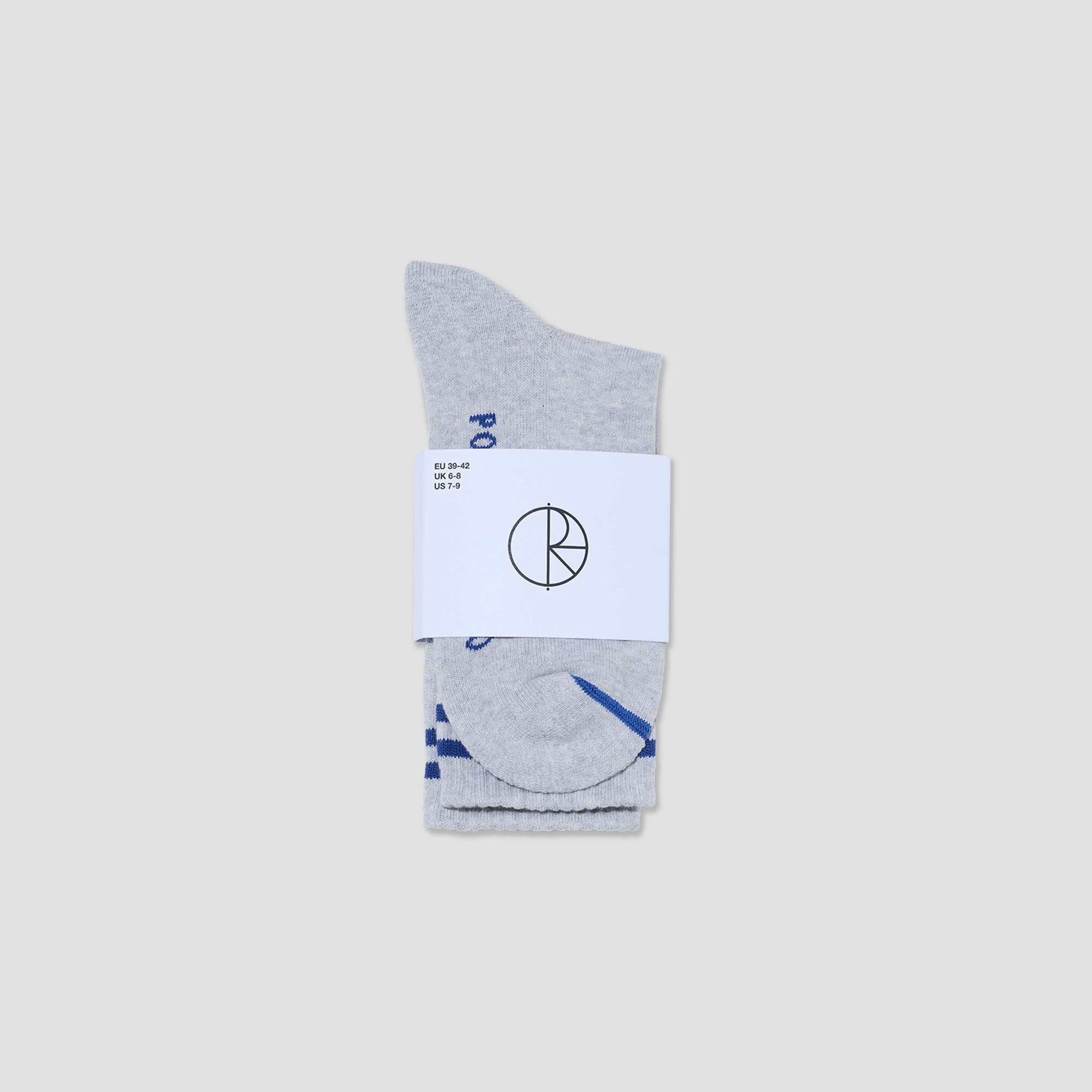 Polar Rib 2 Stripes Socks Heather Grey / Blue