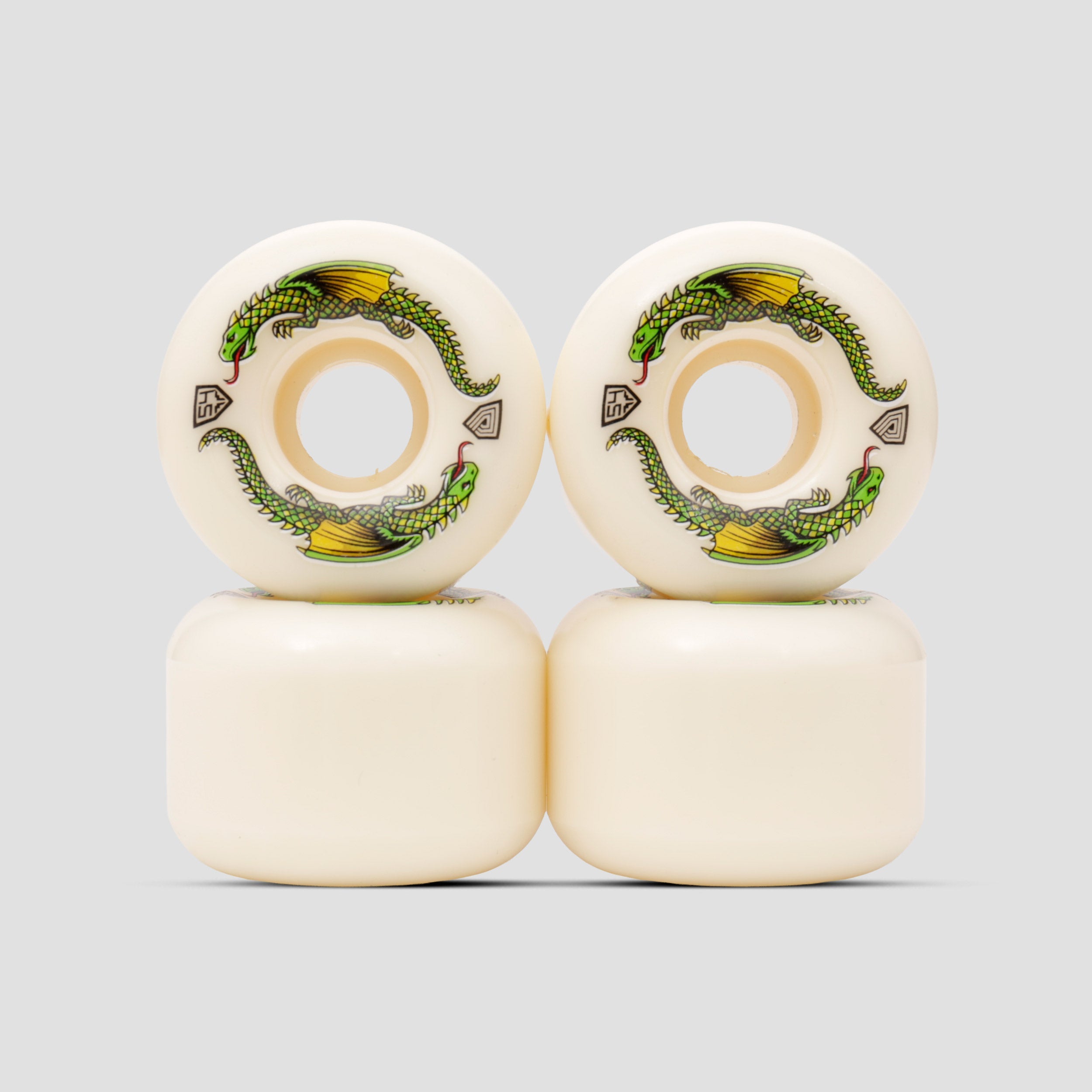 Powell Peralta Dragon Formula 54mm 39mm 93A Skateboard Wheels White