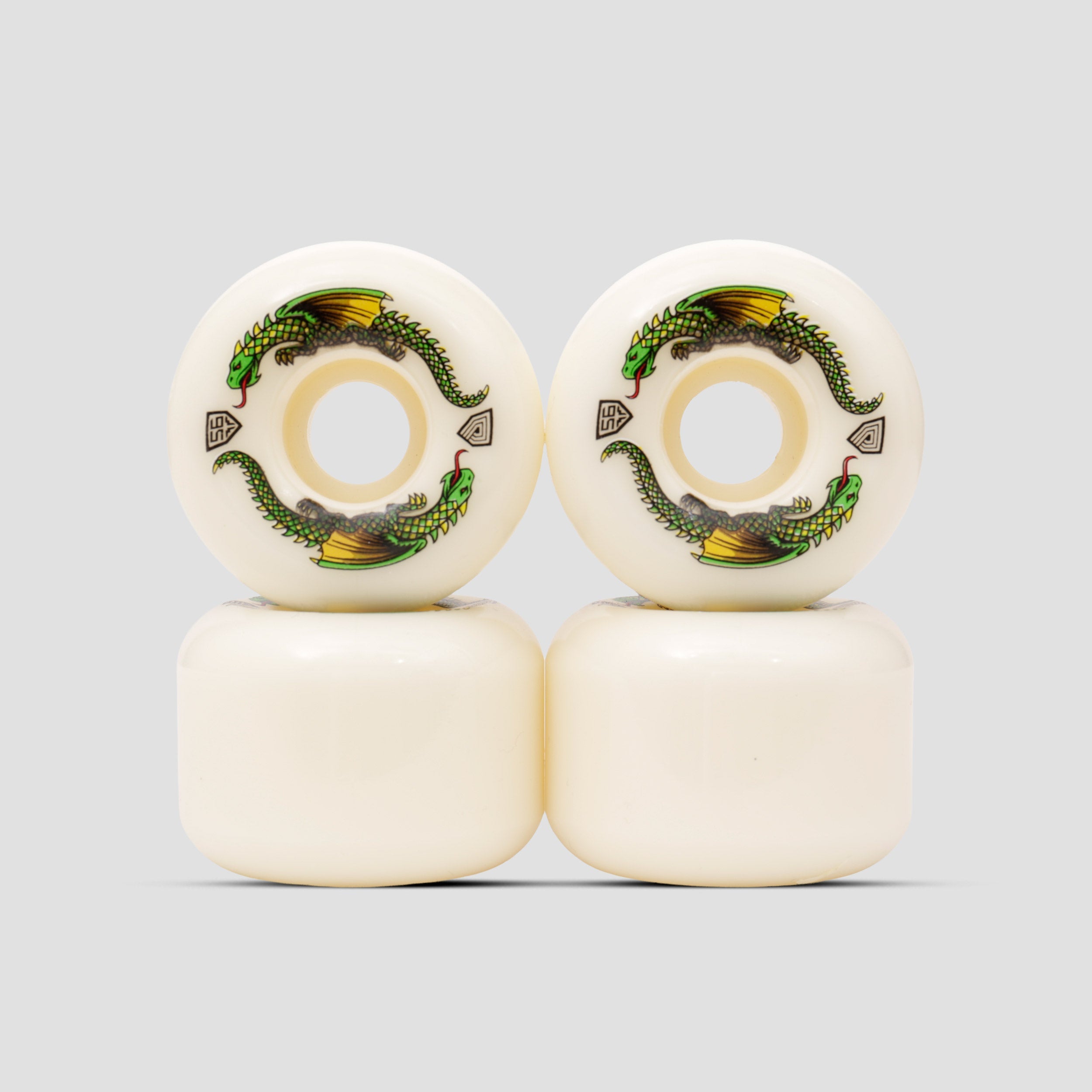 Powell Peralta Dragon Formula 56mm 40mm 93A Skateboard Wheels White