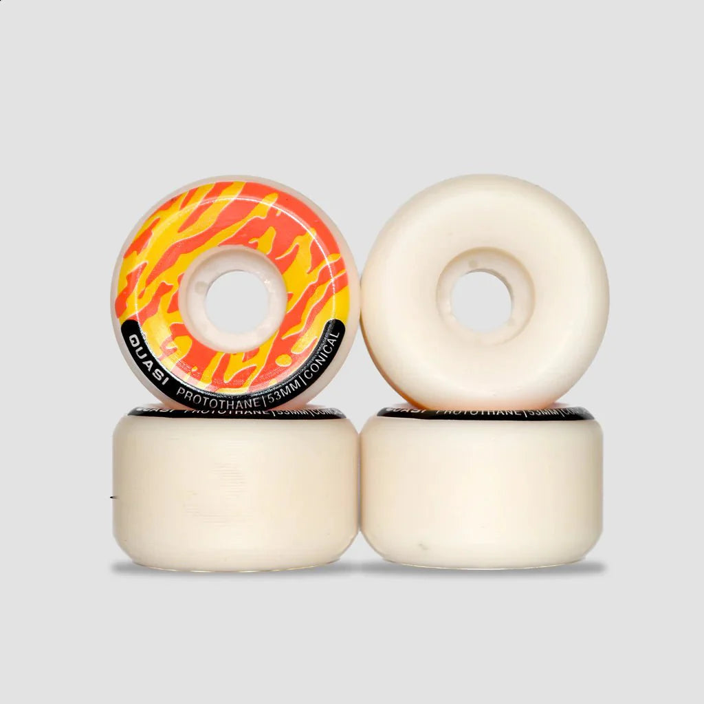 Quasi 53mm P-Thane Conical Skateboard Wheels Orange