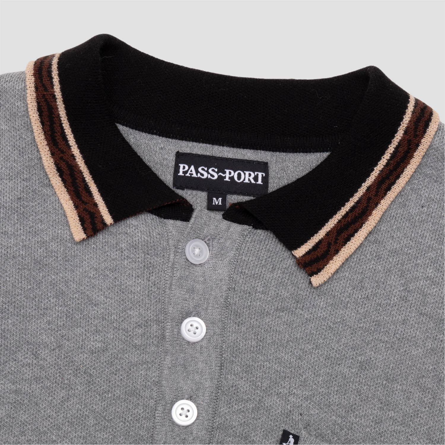 PassPort Sunspot Organic Knit Polo Grey