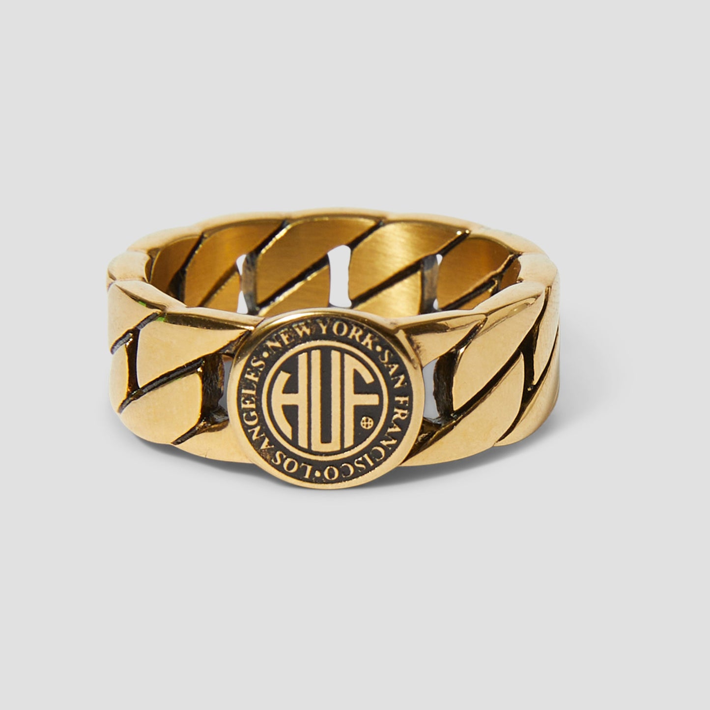 HUF Regional Cuban Link Ring Gold