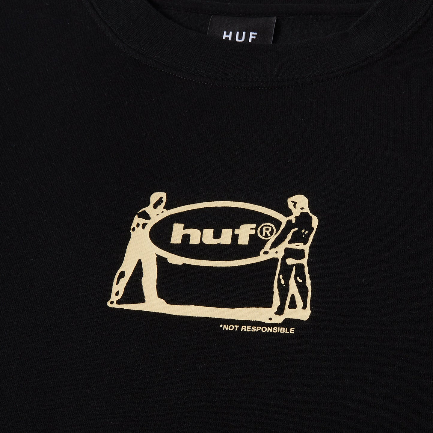 HUF Relocation Crewneck Black