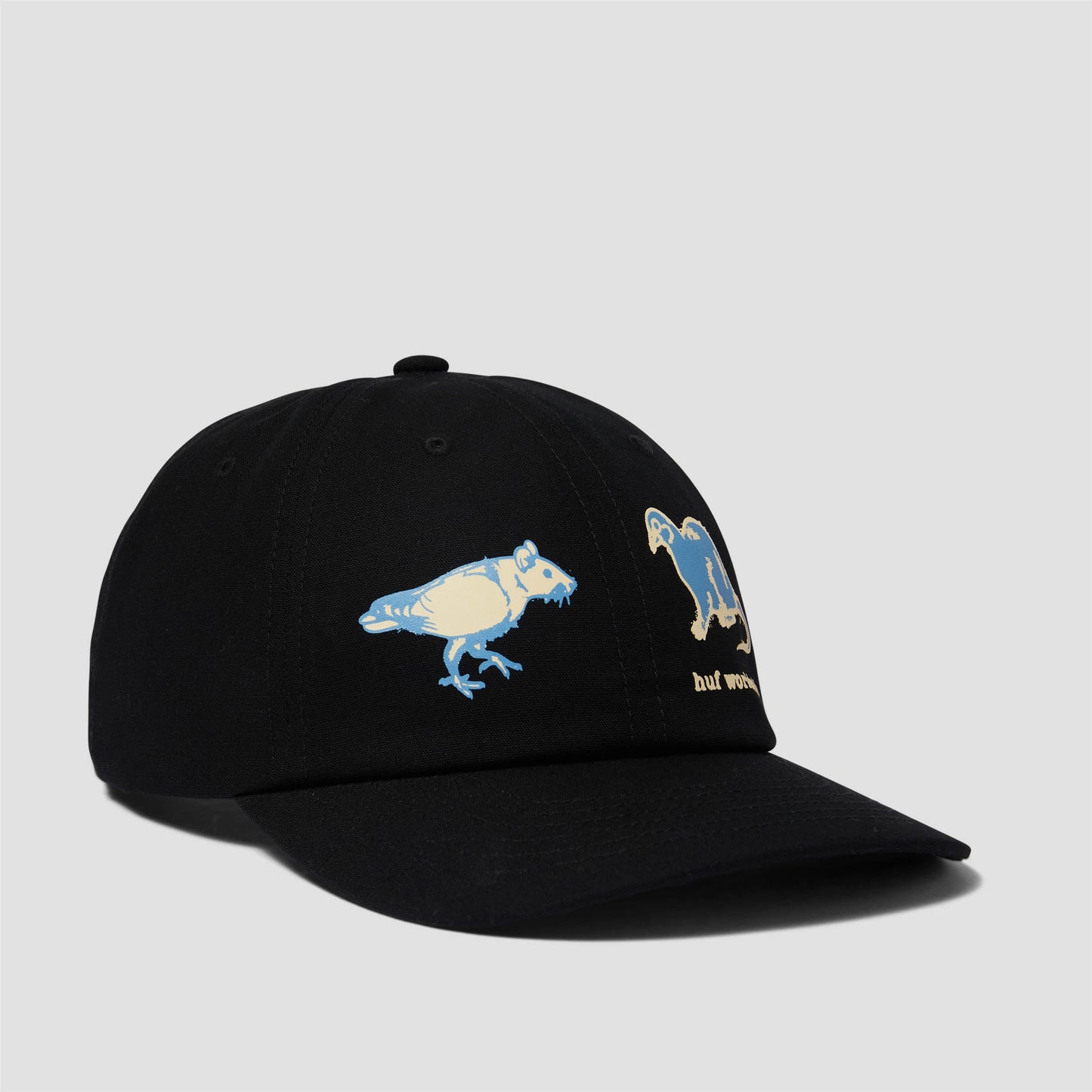 HUF Rigeon Snapback Hat Black