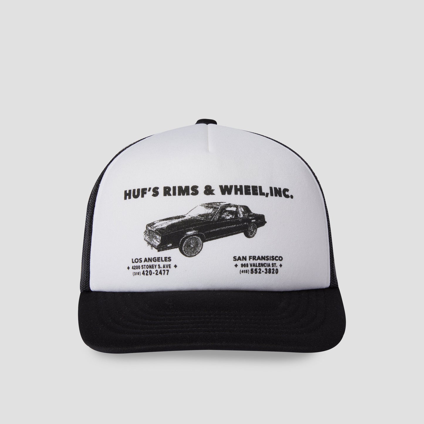 HUF Rim & Wheels Trucker Cap Black