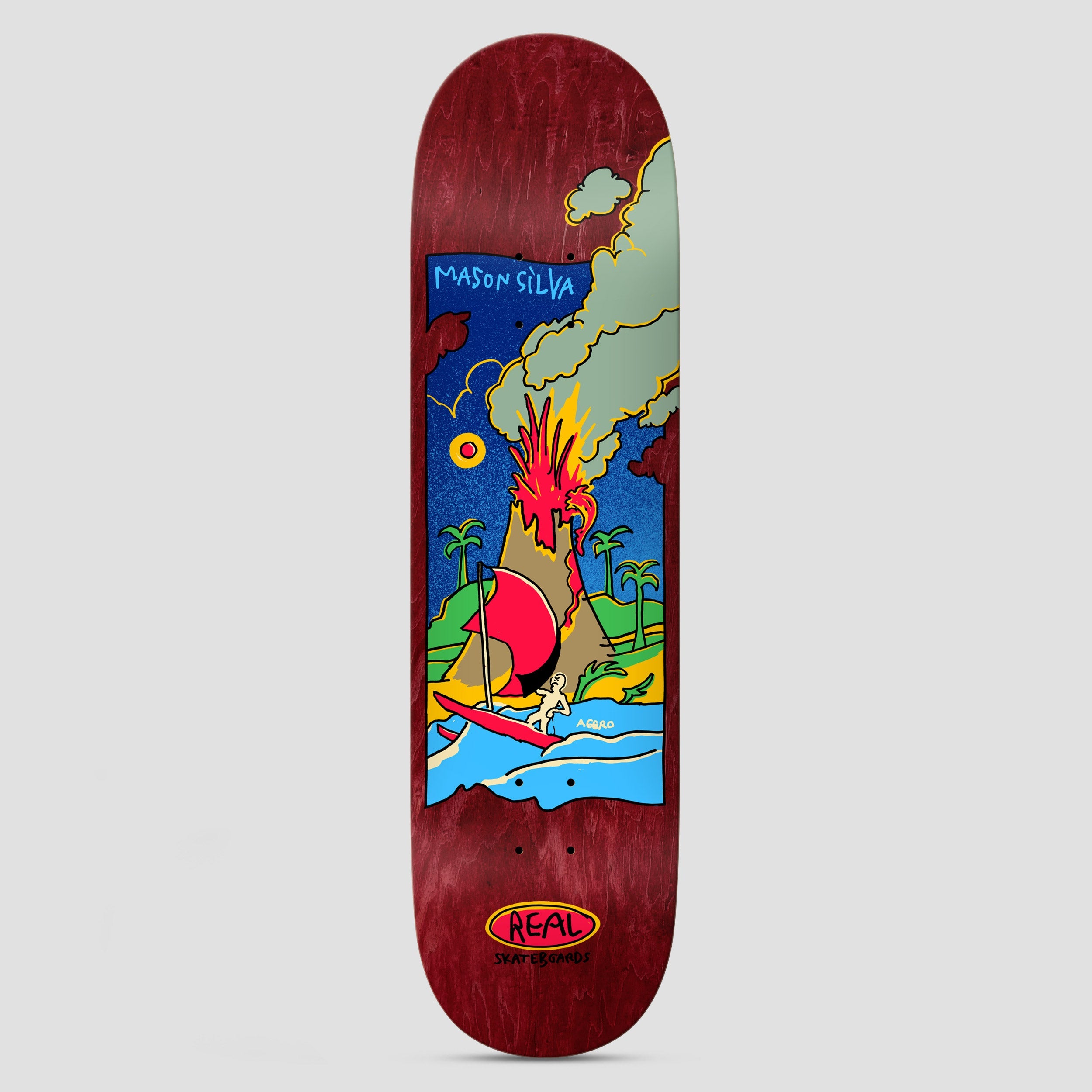 Real 8.25 Mason Volcano DBX Skateboard Deck Multi