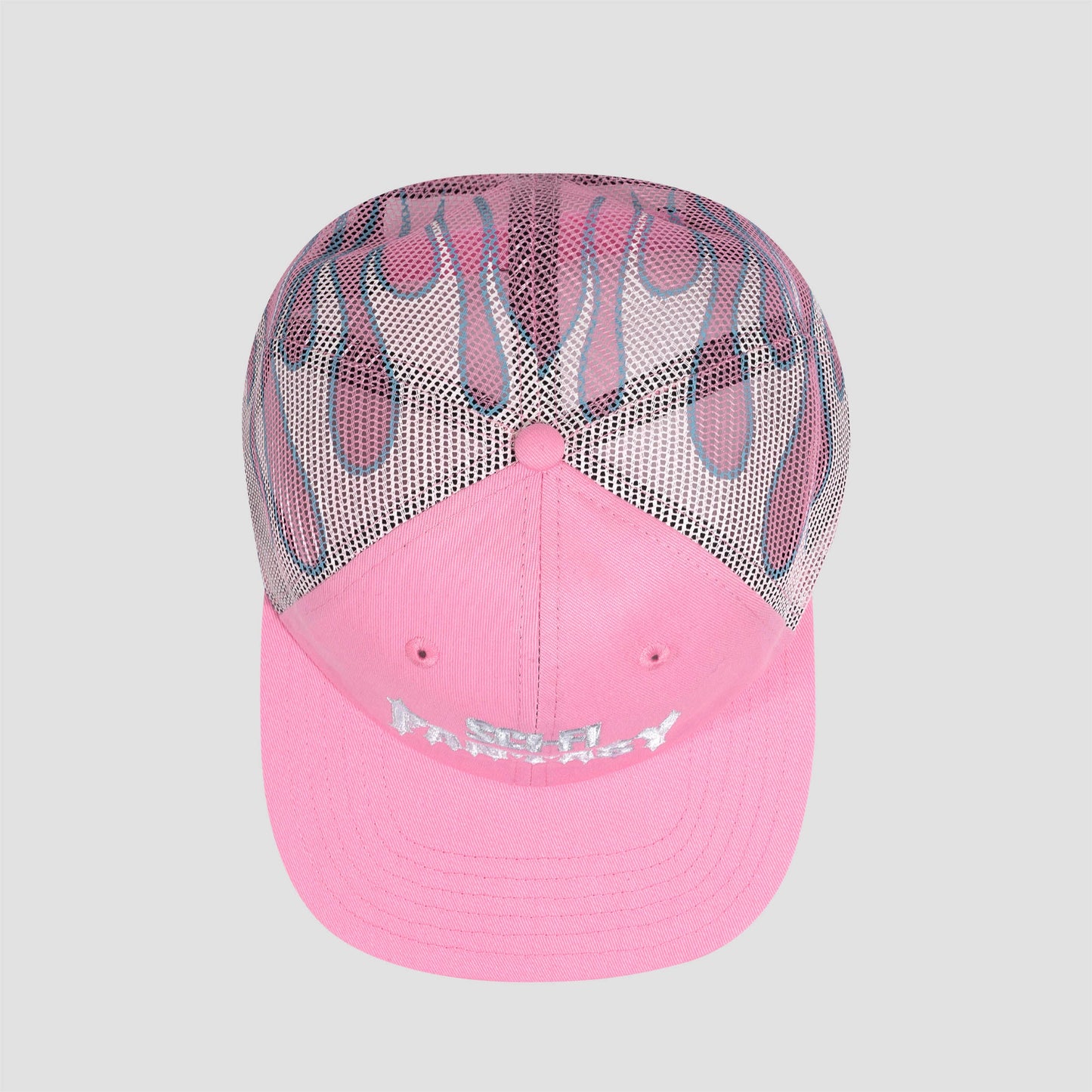 Sci-Fi Fantasy Biker Logo Hat Pink