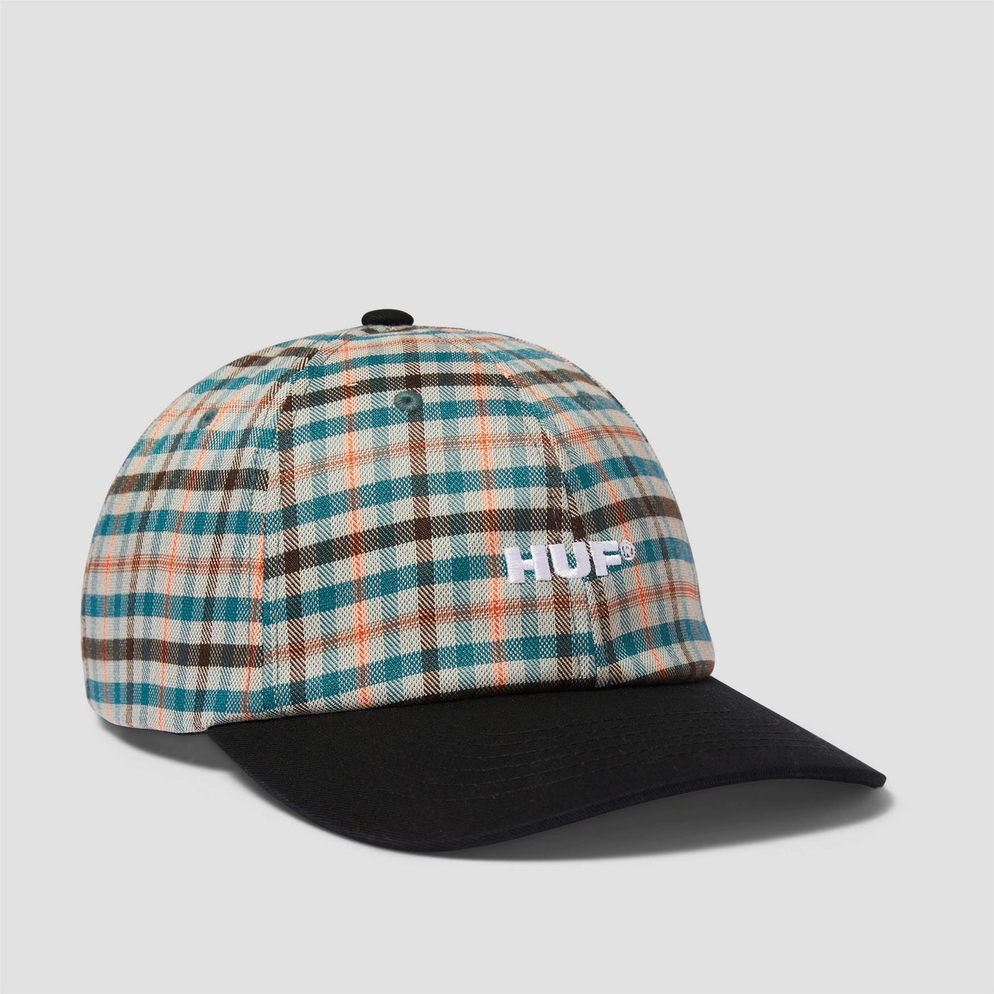 HUF Shadow Plaid 6 Panel Cv Hat Black