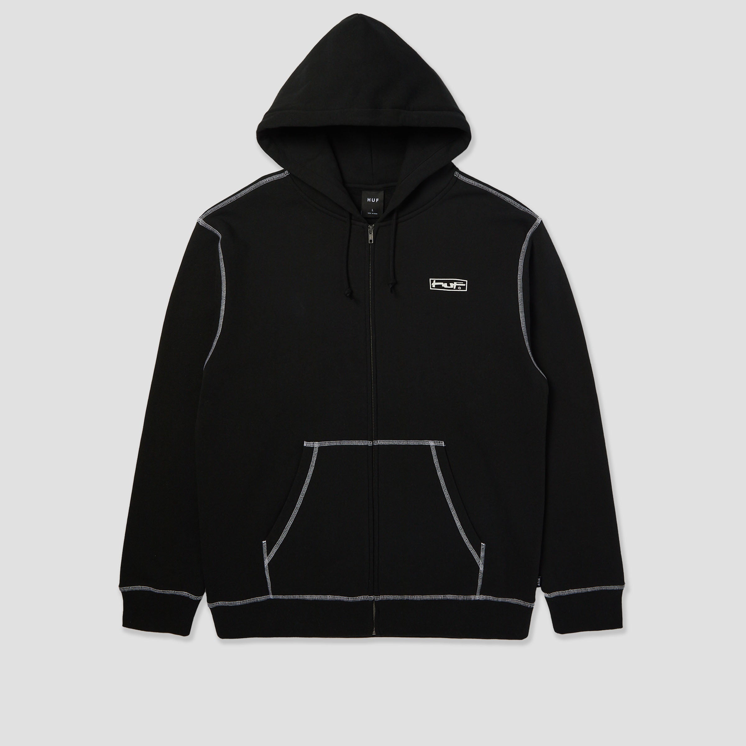 HUF Stretch Zip Hood Black