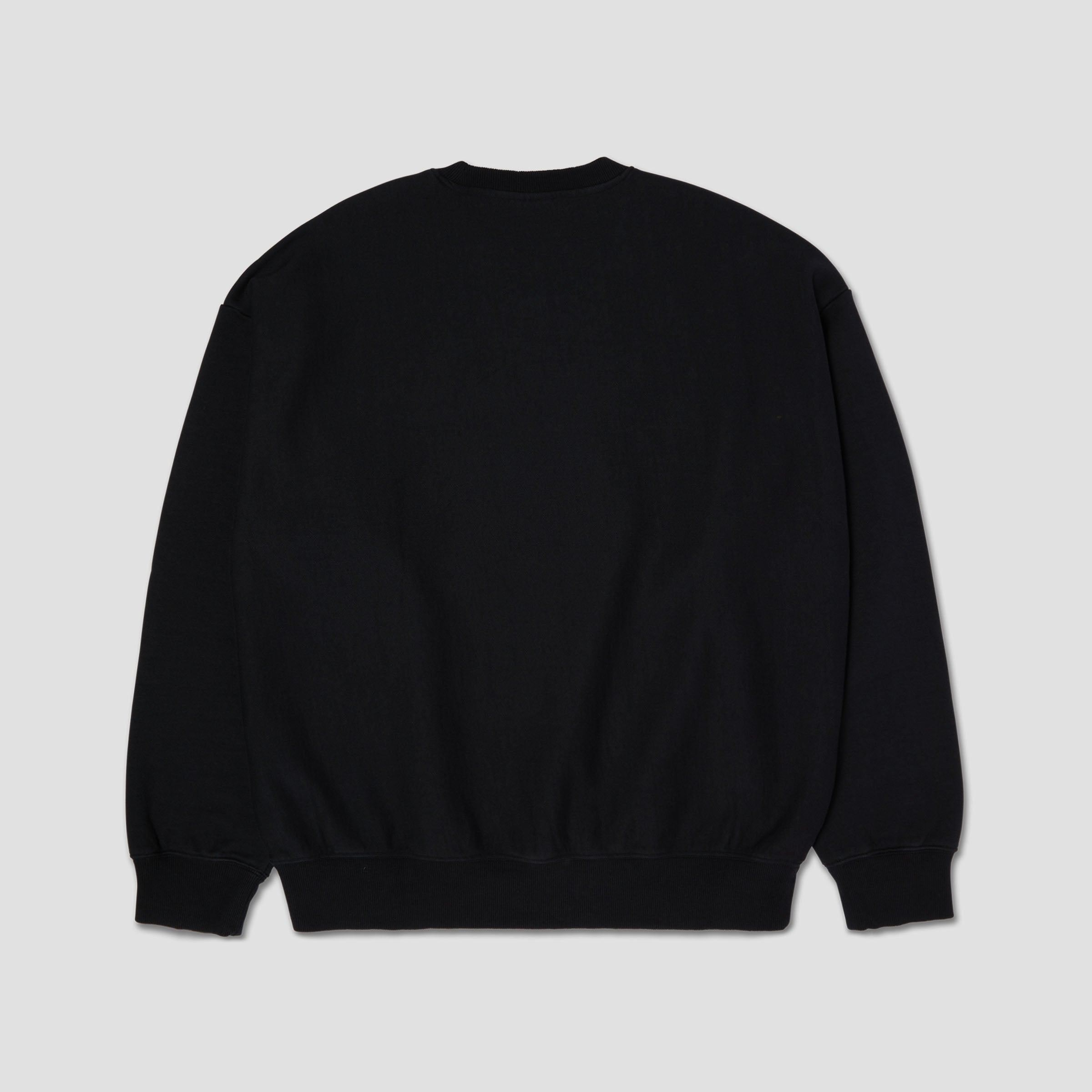 HUF Stretch Heavyweight Washed Crew Black