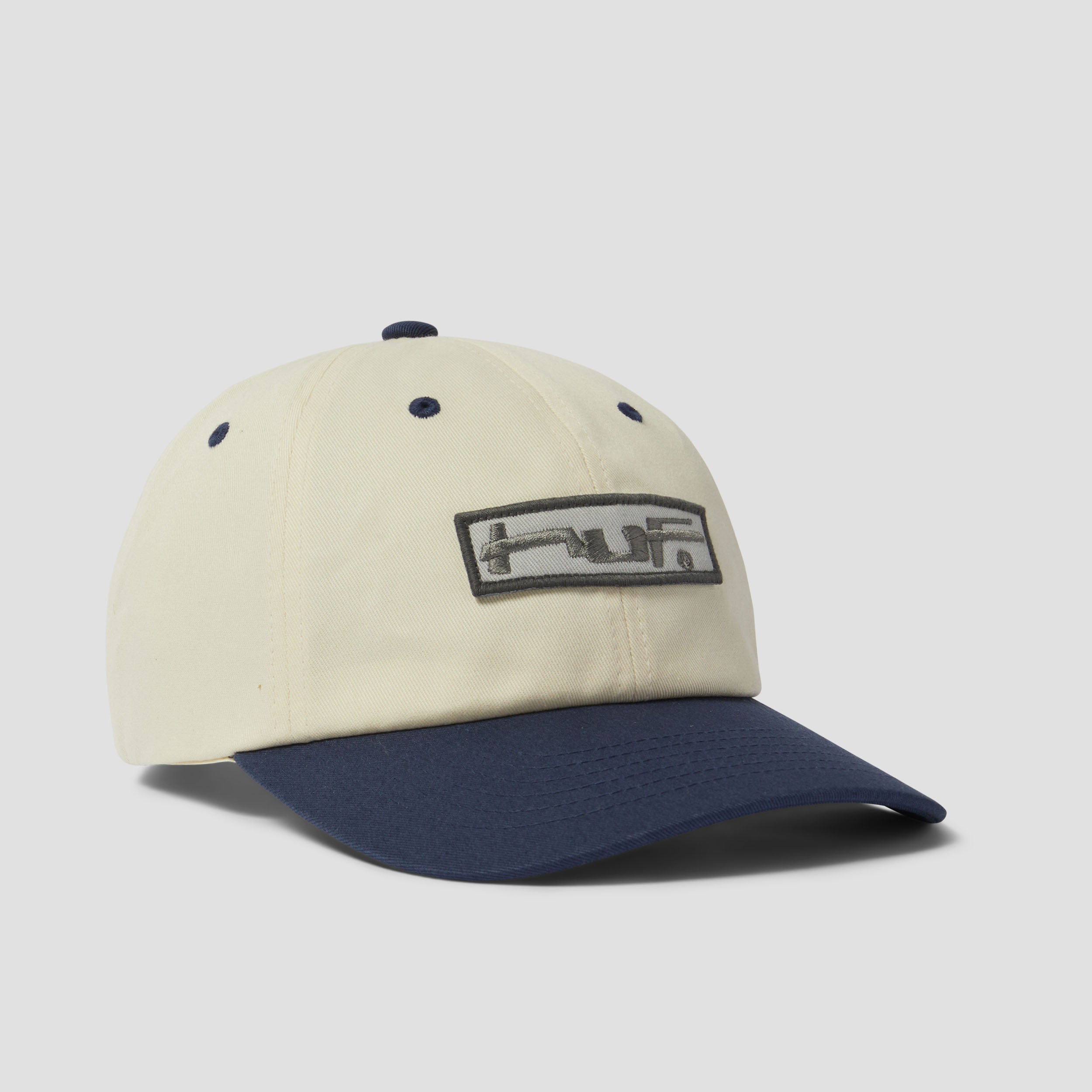 HUF Stretch Logo 6 Panel Cv Hat Bleach