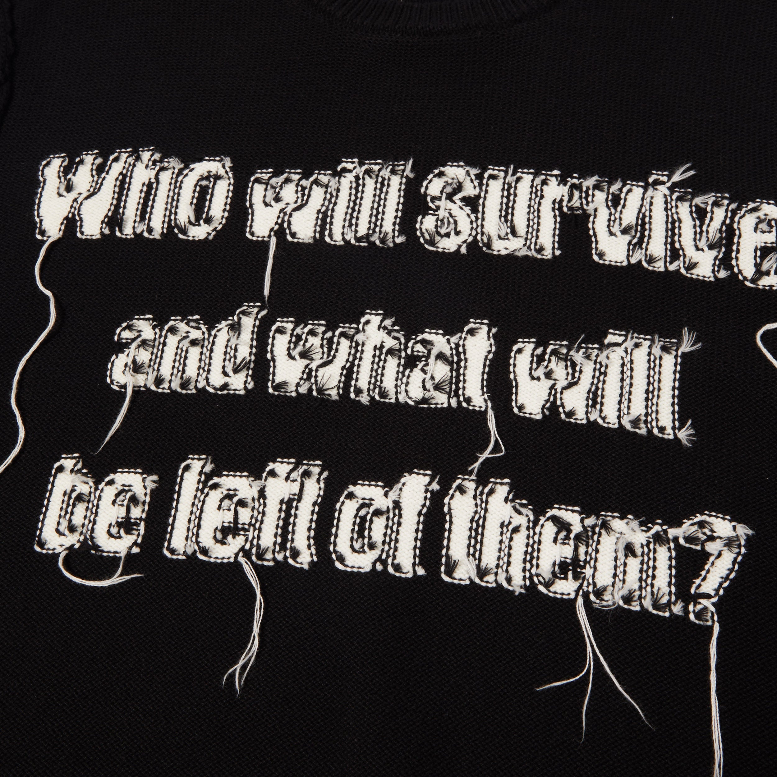 HUF x Texas Chainsaw Massacre Survive Cable Knit Crew Black