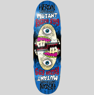 Heroin 9.5 Mutant Razor Egg Skateboard Deck