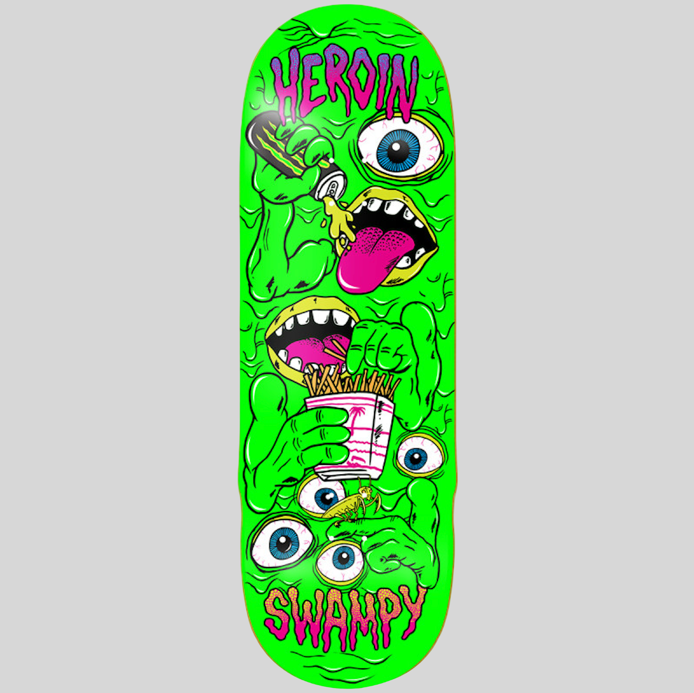 Heroin 10.25 Swampy Mutate or Die Skateboard Deck